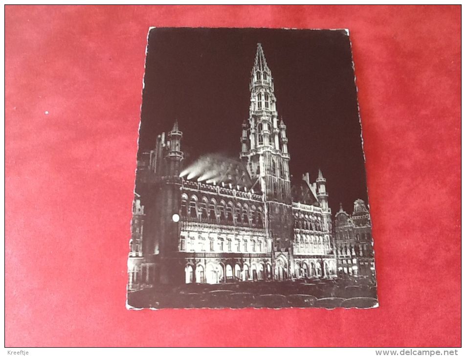 Bruxelles Illumination. Hotel De Ville - Brussel Verlicht. Stadhuis 1959 ! - Brüssel Bei Nacht