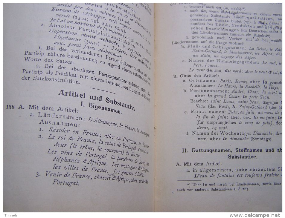 LEHRBUCH DER FRANZÖSISCHEN SPRACHE ZWEITER TEIL ROSSMANN UND SCHMIDT 1910 VELHAGEN & KLASING 6e Auflage - Schulbücher