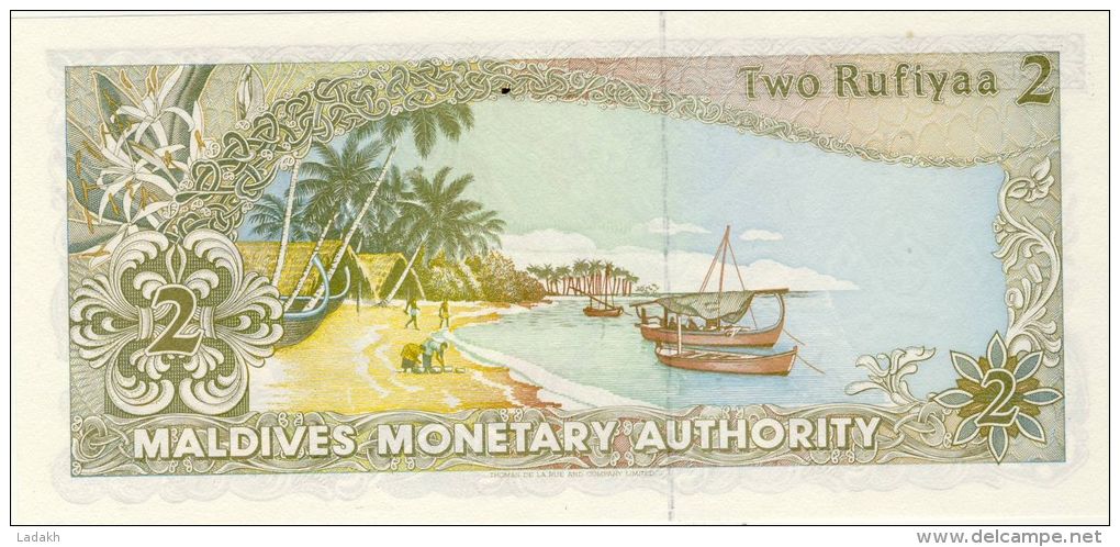 BILLET # MALDIVES # 1990 # PICK 9 # 2 RUFIYAA  # NEUF # - Maldives