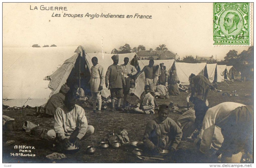 WW1  TROUPES INDIENNES ANGLAISES ANGLO INDIENNES EN FRANCE - Guerre 1914-18