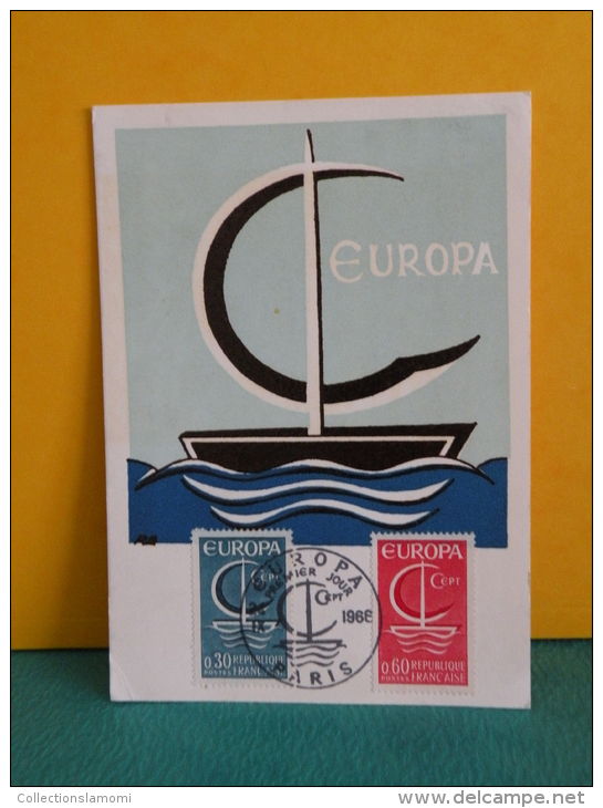 Carte Maxi / FDC, Europa CEPT - Paris - 24.9.1966 - 1er Jour - 1966