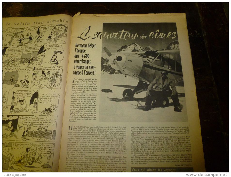 10 Février 1957  VAILLANT    Le Journal Le Plus Captivant     Hermann Geiger Le Sauveteur Des Cîmes - Vaillant