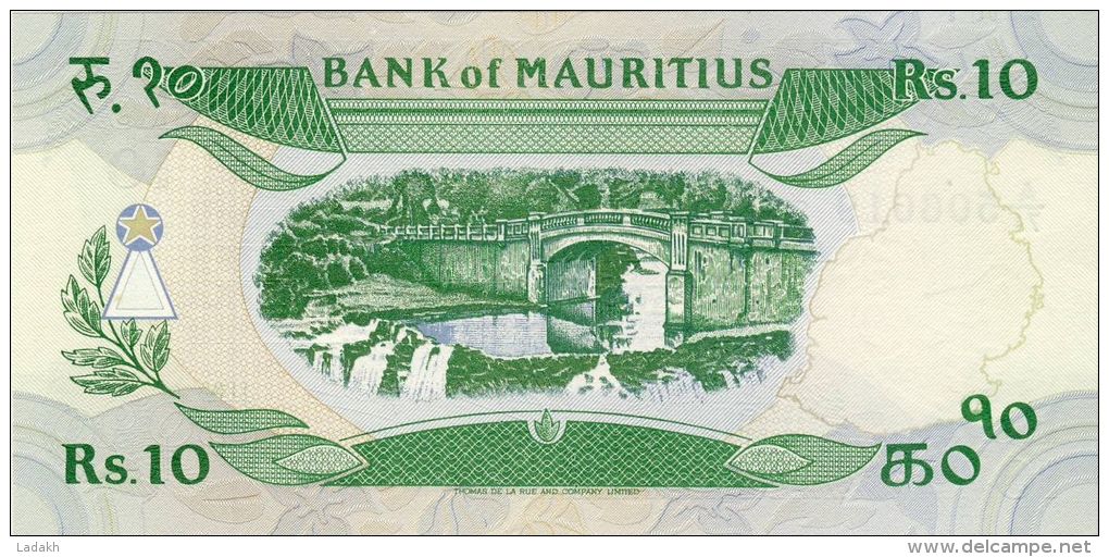 BILLET # ILE MAURICE # 1985 # PICK 35 # 10 ROUPIE # NEUF # - Mauritius