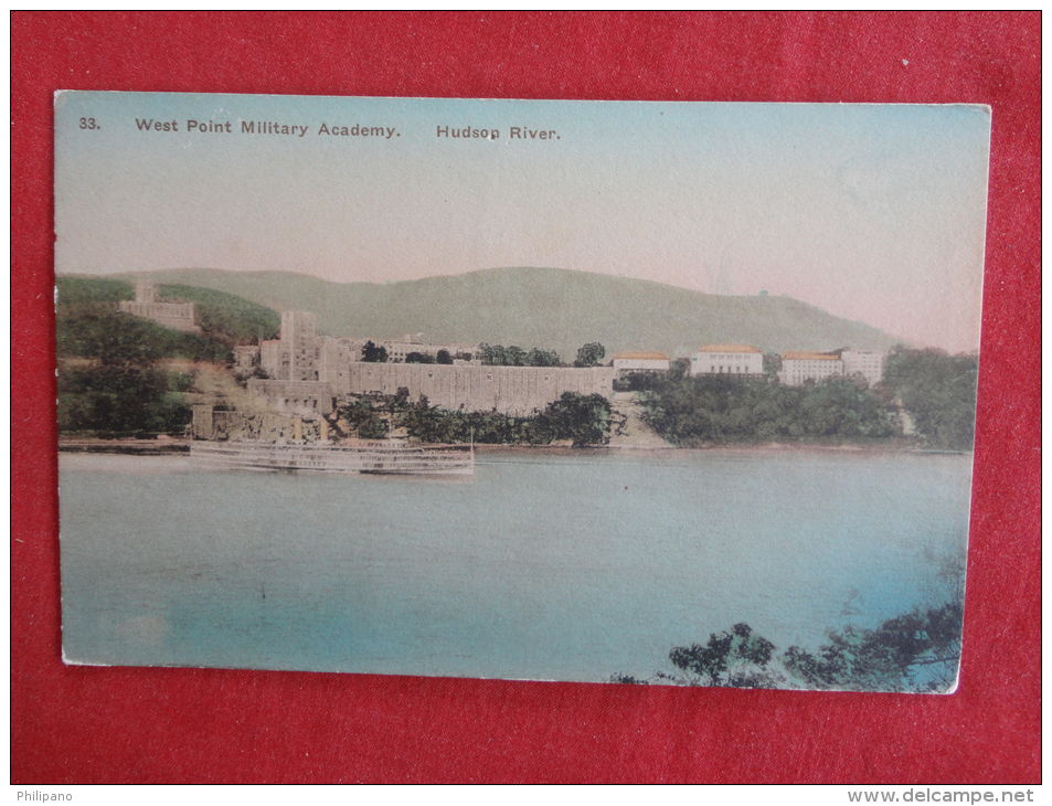 New York   West Point Military Academy Hand Colored Not Mailed       1107 - Albany