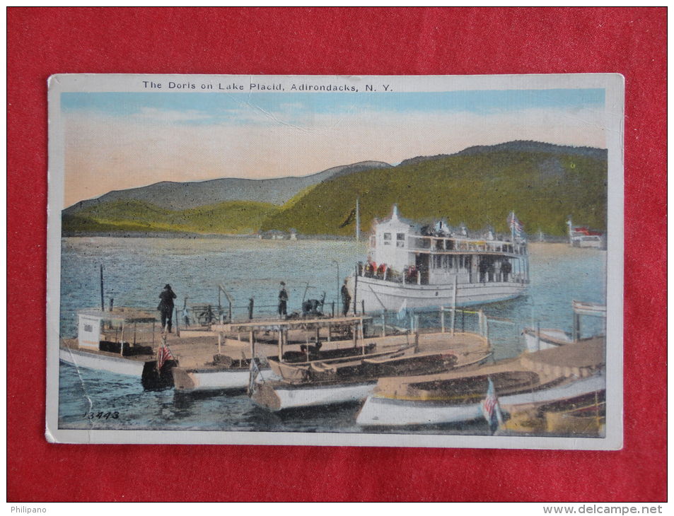 New York  Adirondack     The Doris  On Lake Placid 1924 Cancel   Ref--1107 - Adirondack