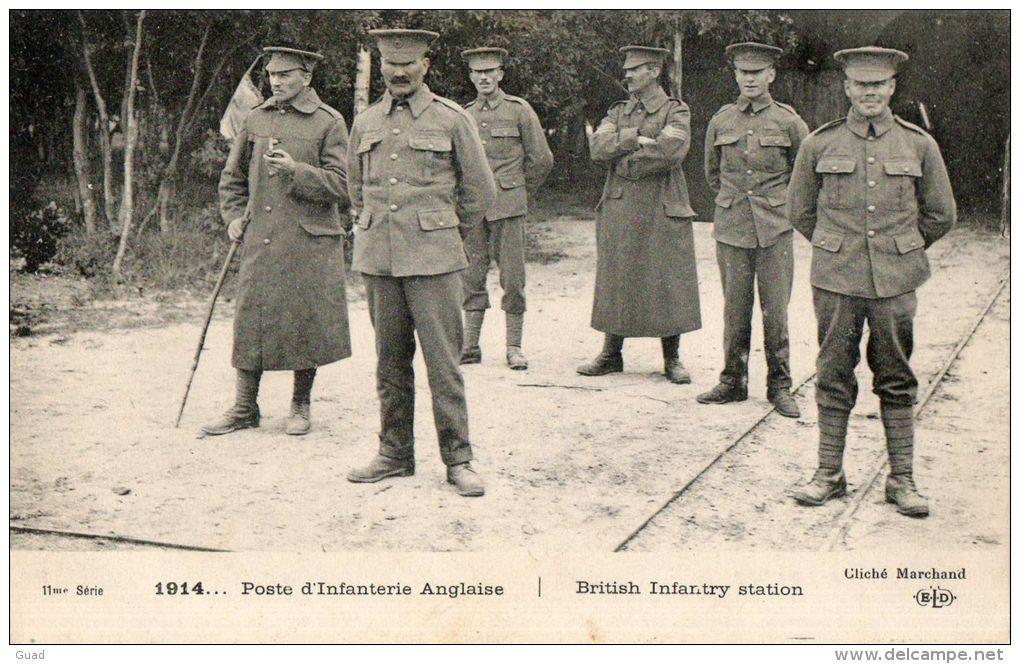 WW1  TROUPES ANGLAISES  ARMEE ANGLAISE BRITISH ARMY  INFANTERIE ANGLAISE ELD LE DELEY - Guerra 1914-18