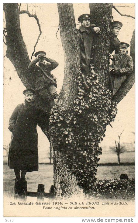 WW1  TROUPES ANGLAISES  ARMEE ANGLAISE BRITISH ARMY  ARRAS SUR LE FRONT OBSERVATION - Guerra 1914-18