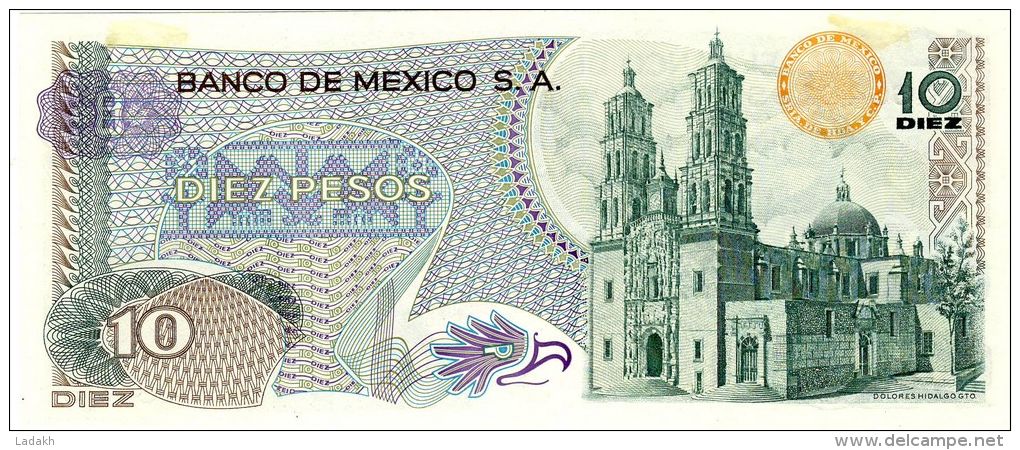 BILLET # MEXIQUE # 1975 # PICK 724  # 10 PESOS # NEUF # - Mexique