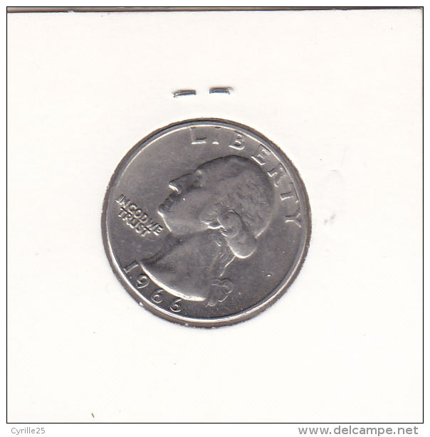 25 CENTS WASHINGTON 1966 - 1932-1998: Washington