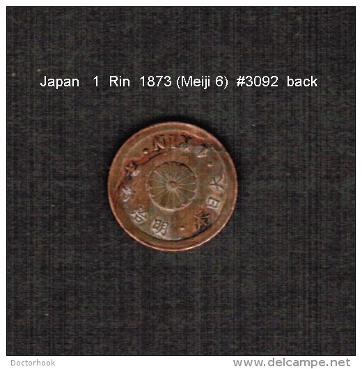 JAPAN     1  RIN   (1873---MEIJI 6)  (Y # 15) - Japan