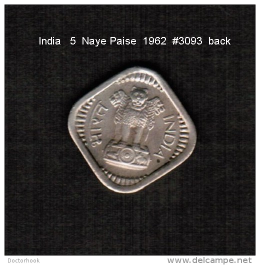 INDIA     5  NAYE PAISE   1962  (KM # 16) - Inde