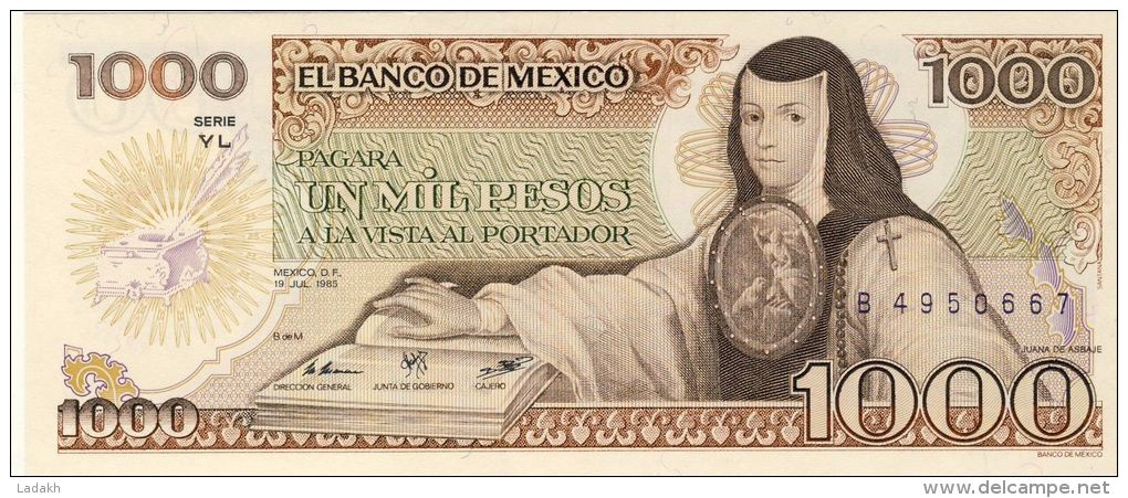 BILLET # MEXIQUE # 1985 # PICK 741 # 1000 PESOS # NEUF # - Mexico