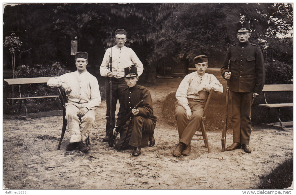 CP Photo 1911 GIEKERK (Gytsjerk, Tytsjerksteradiel) - Chasseurs à Pied (A43, Ww1, Wk1) - Autres & Non Classés