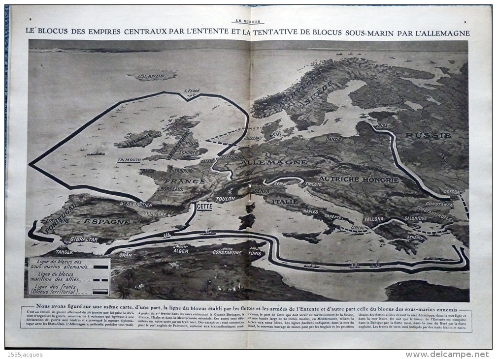 LE MIROIR N° 169 / 18-02-1917 WILSON HUDSON ARIZONA FLETCHER BITOLA VERDUN FORT DE VAUX NIGER CANADA SOUS-MARIN