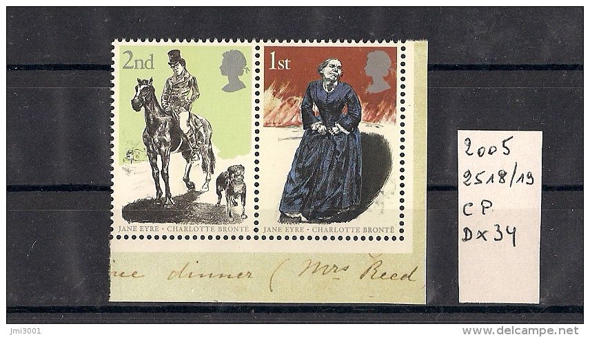 Grande-Bretagne 2005 Gib-2518/19** Du Prestige Book " Bronté Sister " - Unused Stamps