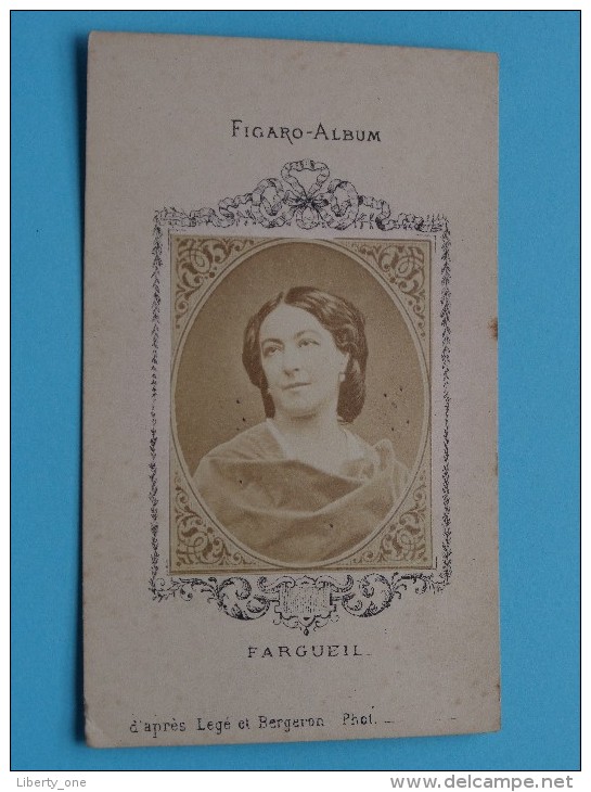 FARGUEIL - Format CDV Kaart / Anno 19?? Collection Figaro-Album ( D´après Legé Et Bergeron / Zie Foto Voor Détails ) ! - Oud (voor 1900)