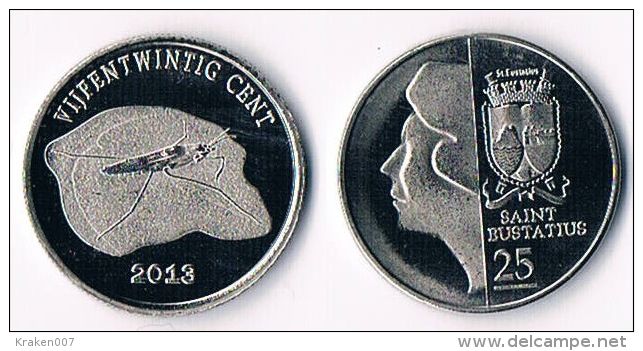 Saint Eustatius  25 Cents  2013-insect - Antille Olandesi