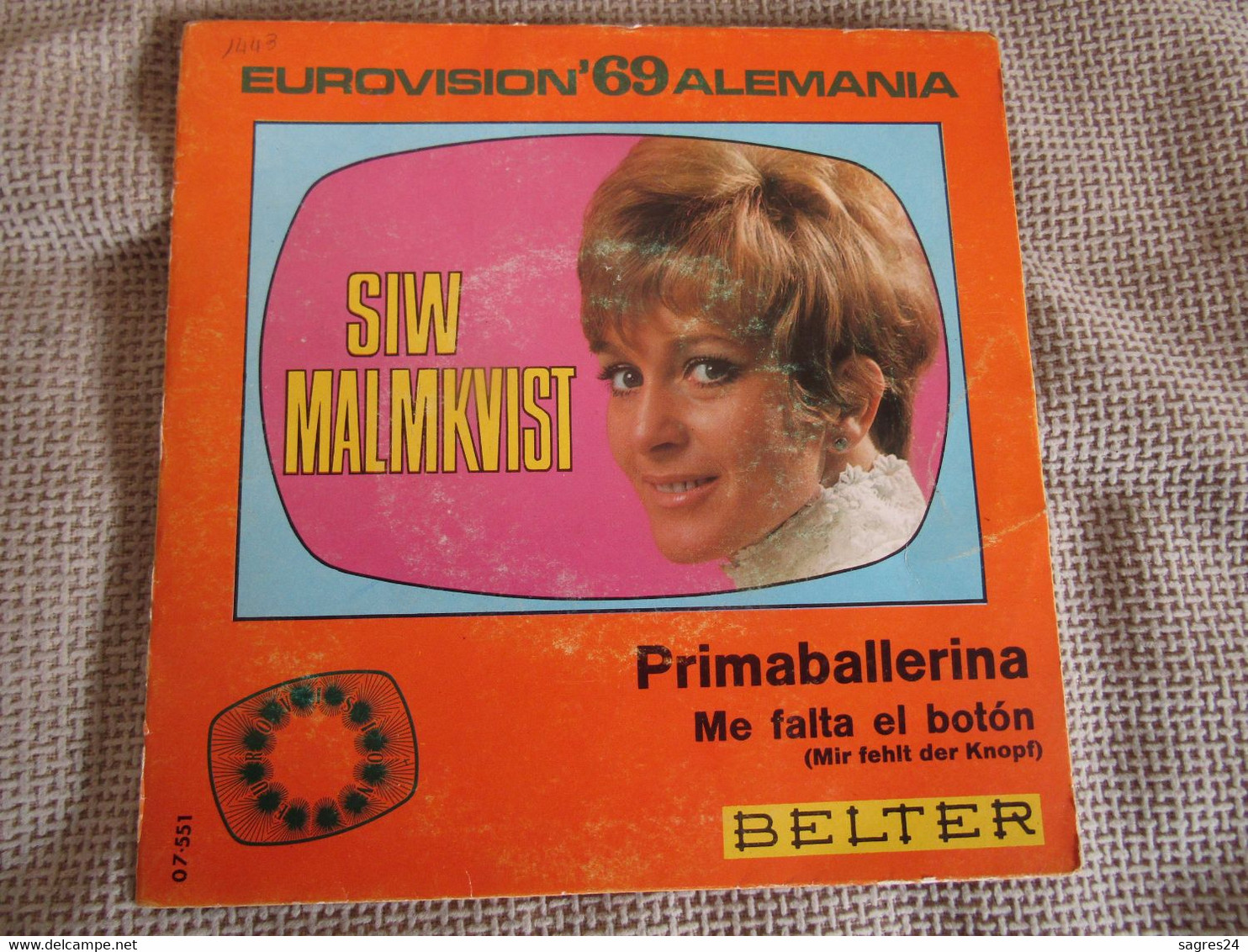 Siw Malmkvist-Primaballerina-Eurovision 69 Alemania - Autres - Musique Allemande