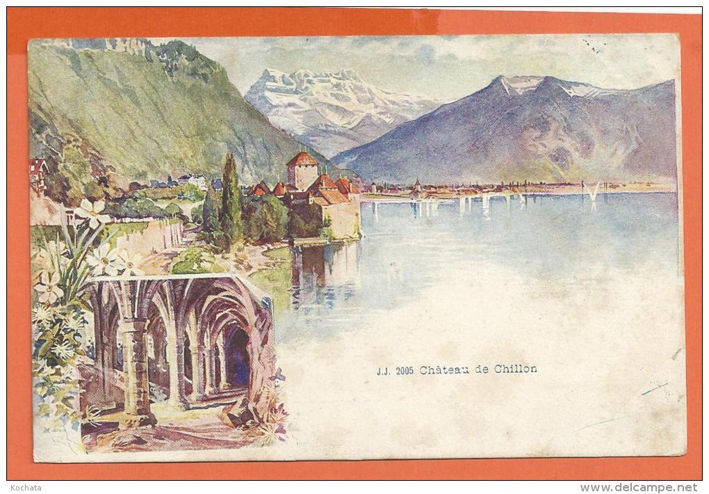 FEL347, Château De Chillon Et Dent Du Midi, 2005, Précurseur, Circulée 1899 - Sonstige & Ohne Zuordnung