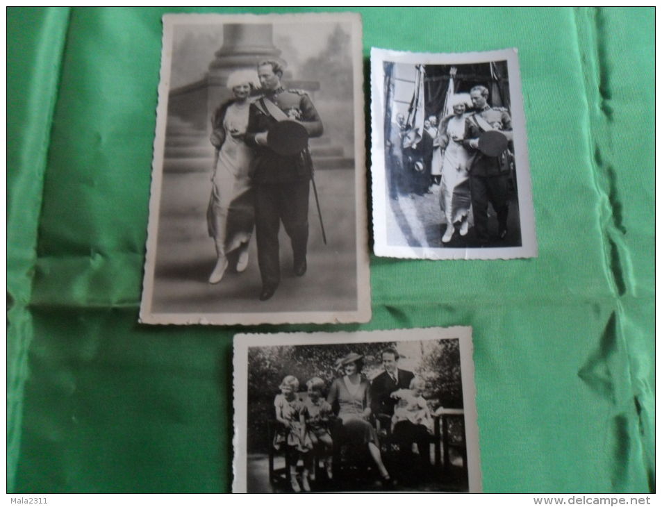 3 ANCIENNES   PHOTOS   DU ROI LEOPOLD III , LA REINE ASTRID ET PETITS PRINCES/   LIEU A IDENTIFIER - Célébrités