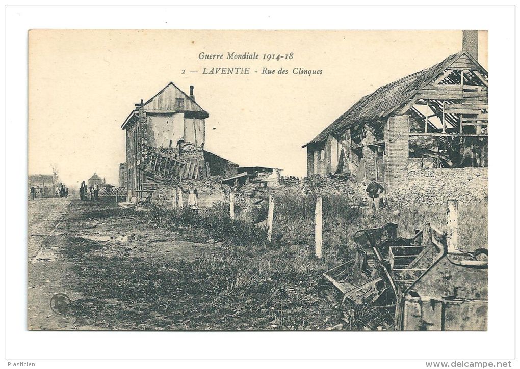 LAVENTIE RUE DE CLINQUES - Guerra 1914-18