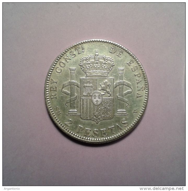 España. 2 Pesetas.1905 (Moneda De Foto Adjunta) - Colecciones