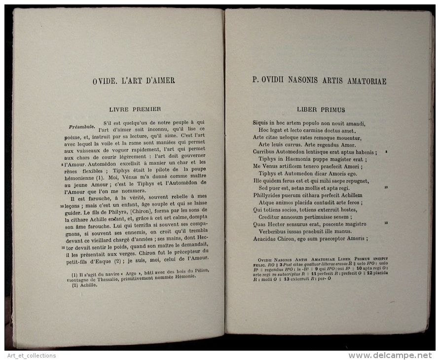 L’Art D’Aimer / OVIDE / Français-Latin Juxtalinéaires / 1929 - Livres Anciens