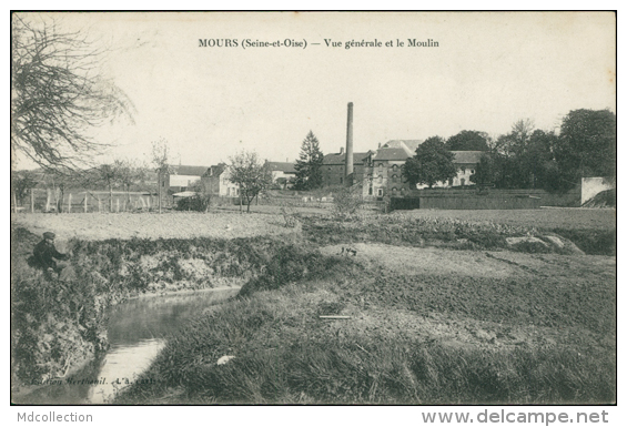 95 MOURS / Vue Générale Et Le Moulin / - Mours