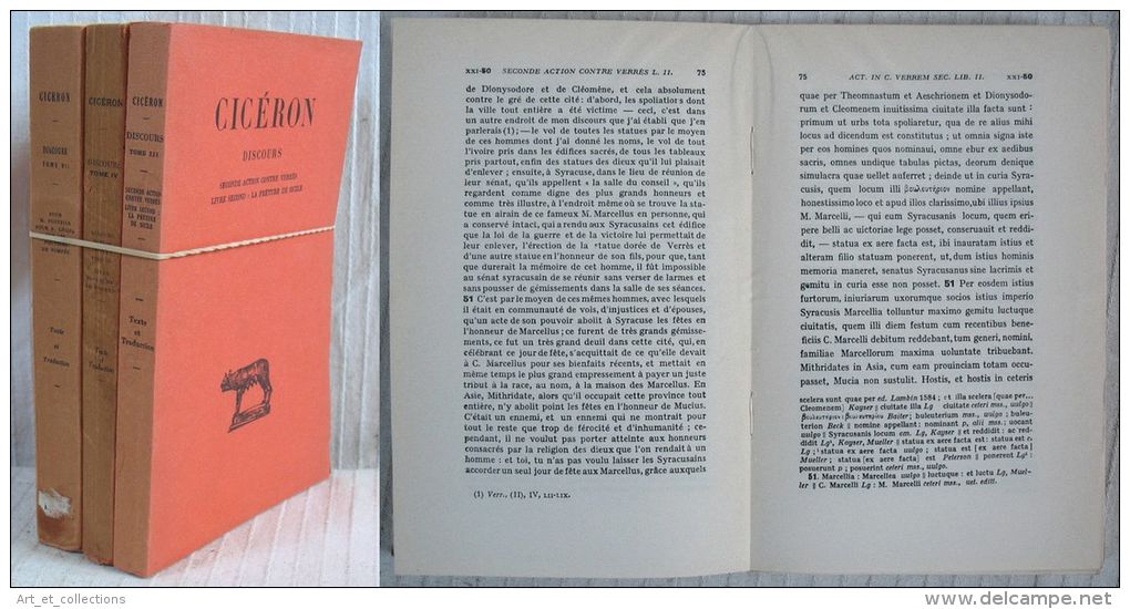 Discours De CICÉRON / 3 Tomes / Édition En Français-Latin Juxtalinéaires / 1926 à 1960 - Oude Boeken