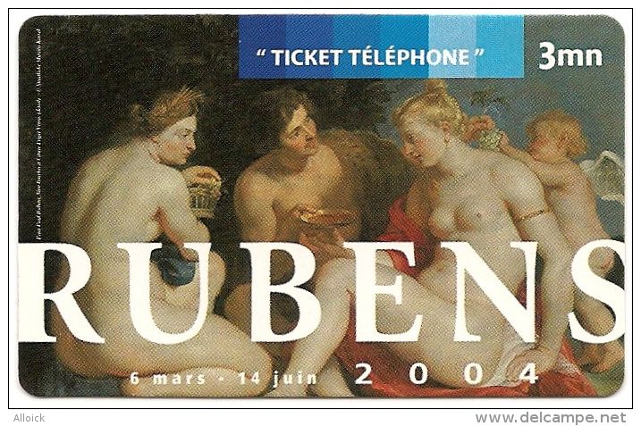 Tickets PR181  Et   PR182  -  NEUFS   -    RUBENS  Tableau  Et  Rubens Rouge   -      3mn - Tickets FT