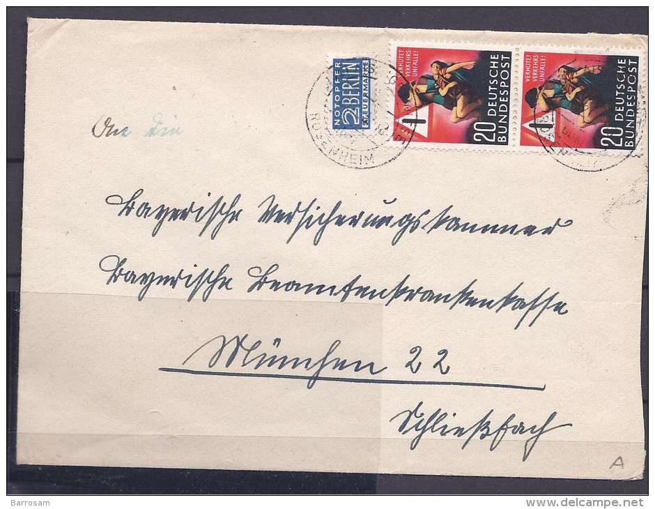 Germany1953: Michel162 MeF On Cover Cat.Value 60Euros - Covers & Documents