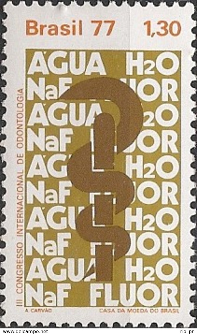 BRAZIL - 3rd INTERNATIONAL ODONTOLOGY CONGRESS, RIO 1977 - MNH - Unused Stamps