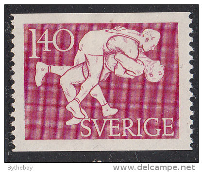 Sweden MH Scott #447 1.40k Wrestlers - 50th Ann Swedish Athletic Association - Unused Stamps