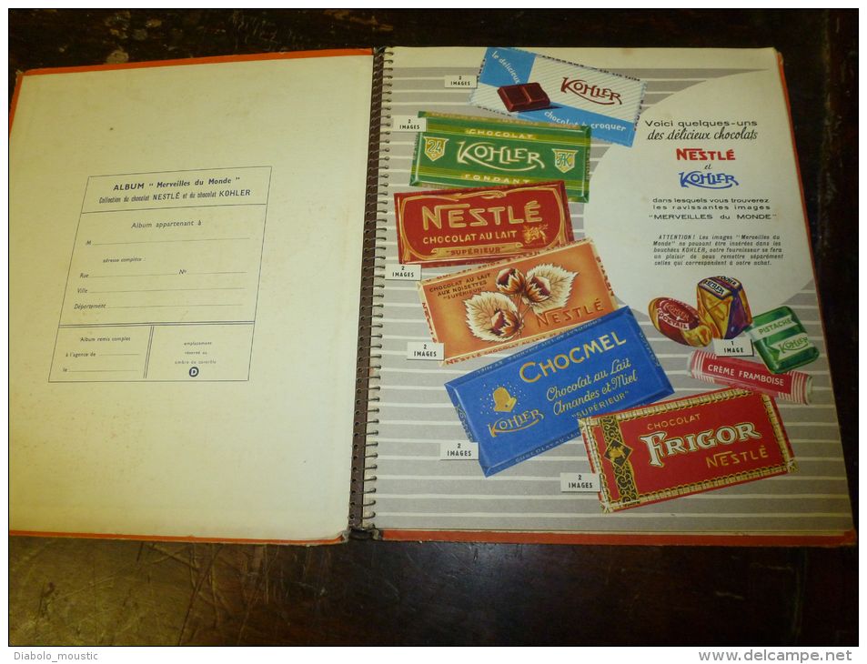 Albums & Catalogues - LES MERVEILLES DU MONDE chocolat NESTLE KOHLER