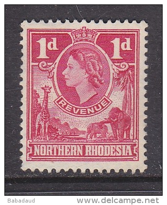 NORTHERN RHODESIA (ZAMBIA): Elizabeth II, REVENUE 1955, 1d Unused, No Gum, No Cancellation - Northern Rhodesia (...-1963)
