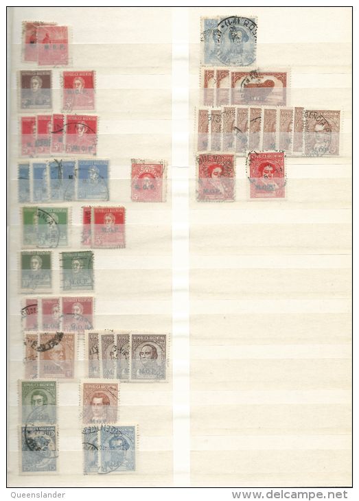 Collection of Argentina  Used Nice Stamps  in 16 Page Stockbook Type Album 10 Pages of Stamps Nice Scott Catalogue Value