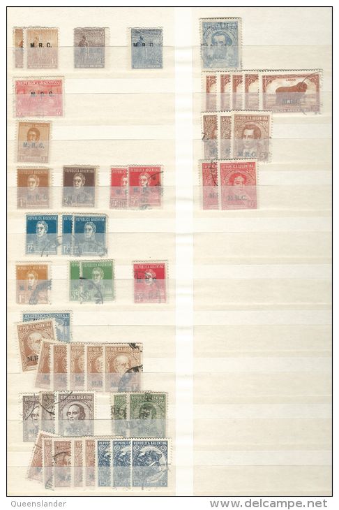 Collection of Argentina  Used Nice Stamps  in 16 Page Stockbook Type Album 10 Pages of Stamps Nice Scott Catalogue Value