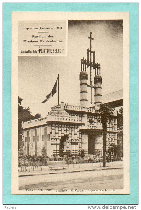 CPA  FRANCE  75  -  PARIS  -  EXPO COLONIALE 1931  -  Pavillon Des MIssions Protestantes - Expositions