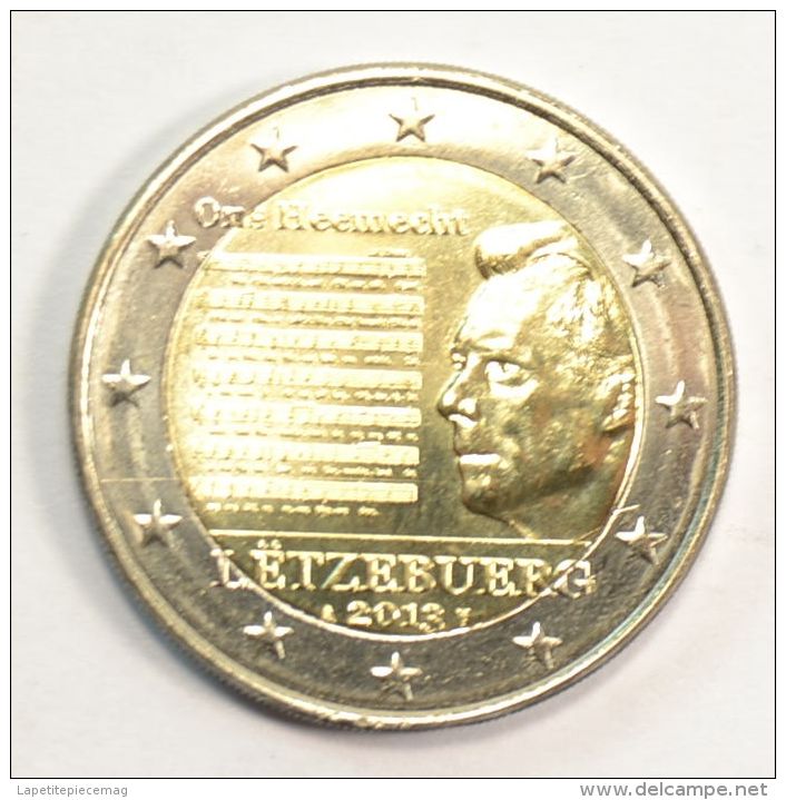 2 Euros Commémorative 2013 Luxembourg Letzebuerg Hymne National Du Grand Duc  FDC - Luxemburg