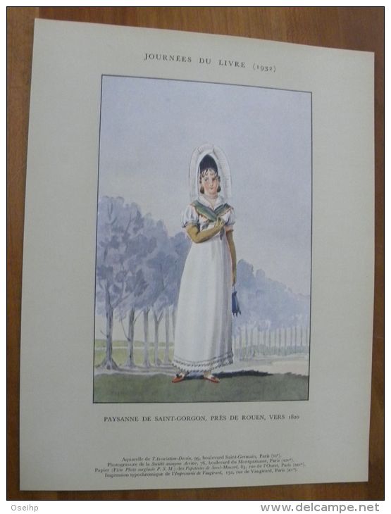 Gravure Paysanne De Saint GORGON Près De Rouen Vers 1820 - Repro De Années 30 - Normandie - Stampe & Incisioni