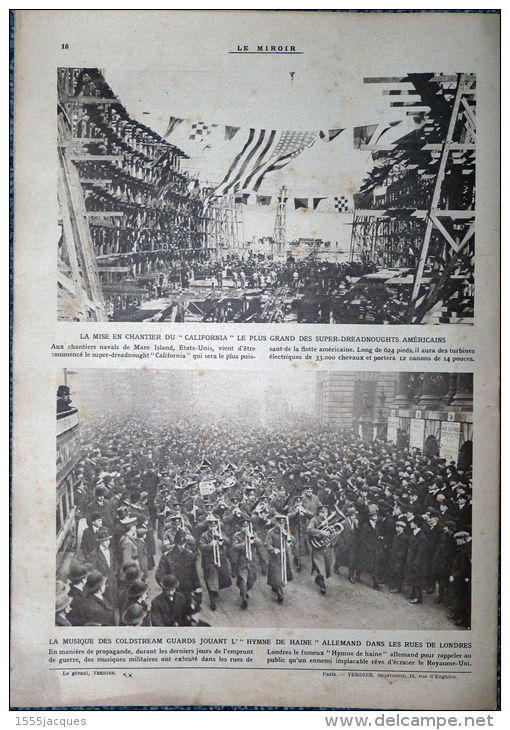 LE MIROIR N° 170 / 25-02-1917 GRADO ADRIATIQUE TSF SALONIQUE DANNEMARIE LYAUTEY KUT-EL-AMARA CALIFORNIA PÉLOPONÈSE