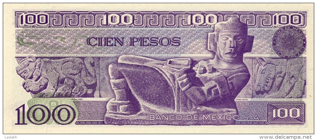 BILLET # MEXIQUE # 100 PESOS # PICK 732 # 1982 # V.CARRANZA # NEUF # - Mexiko