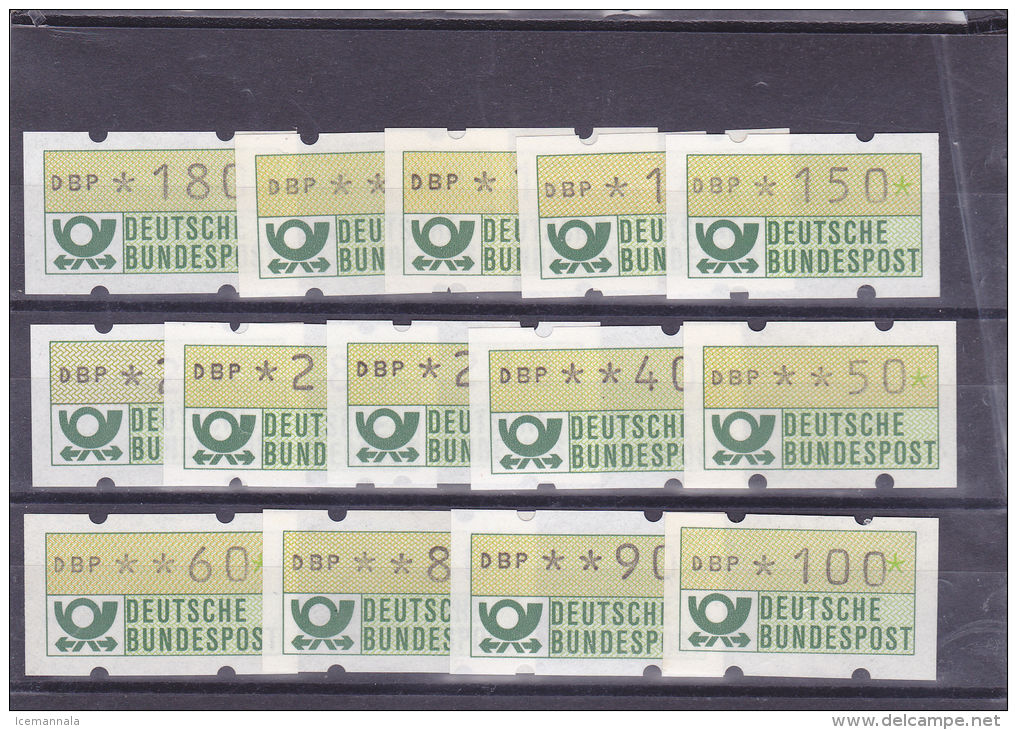 ALEMANIA FEDERAL   YVERT   DISTRIBUCION   1/14   MNH  ** - Automatenmarken [ATM]