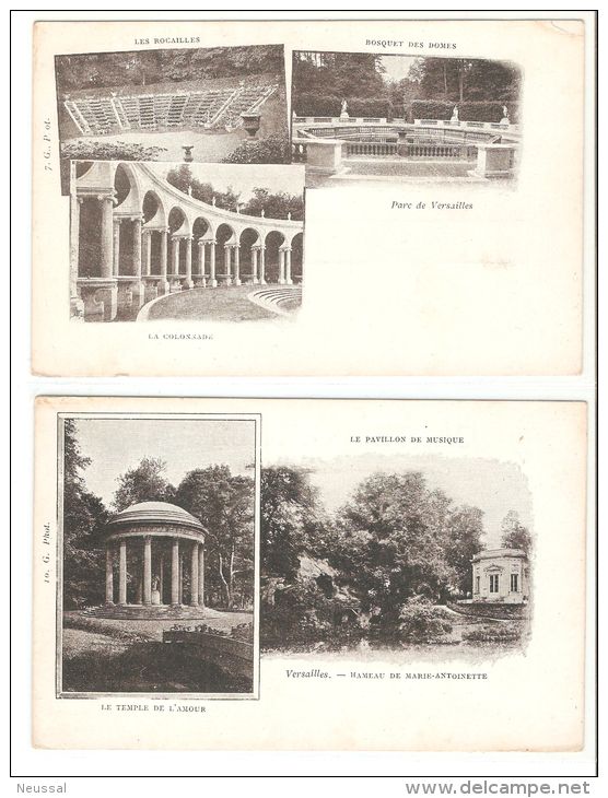 2 Tarjetas Postales Versailles. - Otros Monumentos