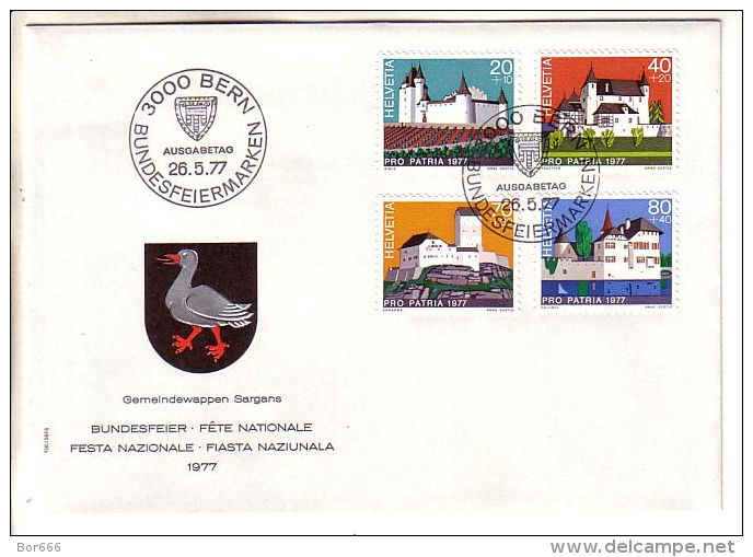 GOOD SWITZERLAND FDC 1977 - PRO PATRIA - Brieven En Documenten