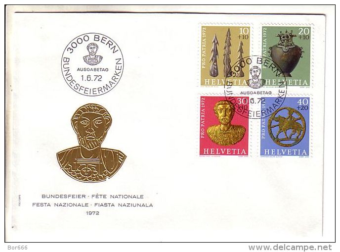 GOOD SWITZERLAND FDC 1972 - PRO PATRIA - Storia Postale