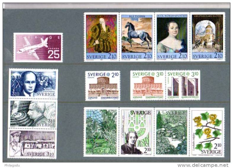 Suède 1987, Année Complète Neuf Sans Charnière, Cote Vf 144, Cote 85 € - Annate Complete