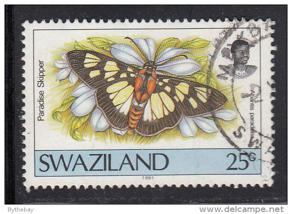 Swaziland Used Scott #509 25c Paradise Skipper - Butterflies - Swaziland (1968-...)