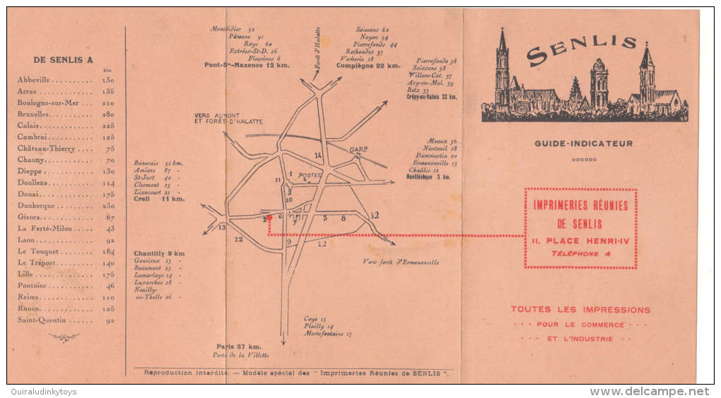 SENLIS GUIDE INDICATEUR Bon état Voir Scans - Europe