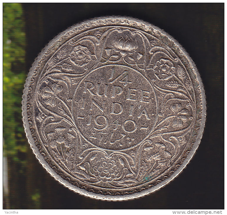 @Y@    BRITISH India  1/4 Rupee  1940  (2401) - Indien